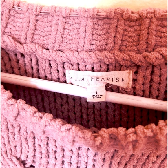 LA Hearts Chunky Pale Pink Sweater, Size Large - Picture 5 of 6